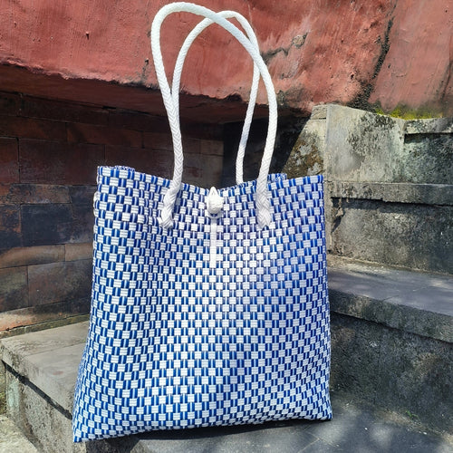 Aitutaki Tote – Coastal Blue Eco Bag from Oceania Collection