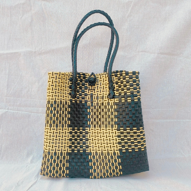 Mochaccino Tote Bag  — Black & Beige Recycled Bag from CHIC Collection
