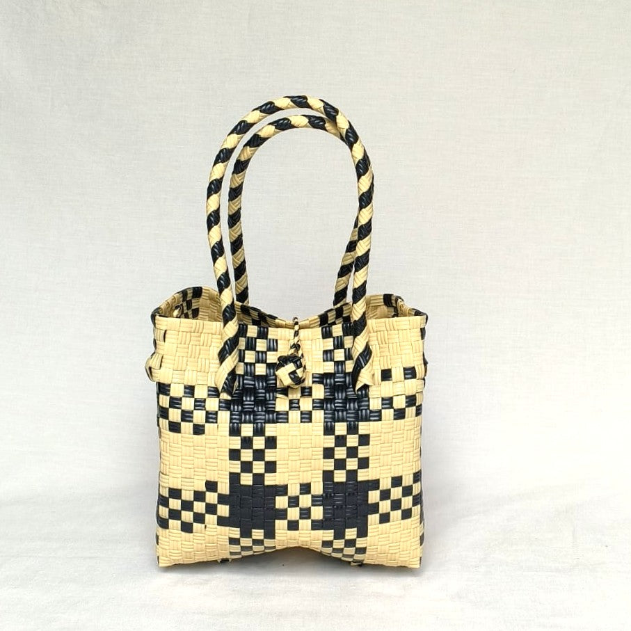 Gingham Mocha Turtle Tote - from the Pastel Collection