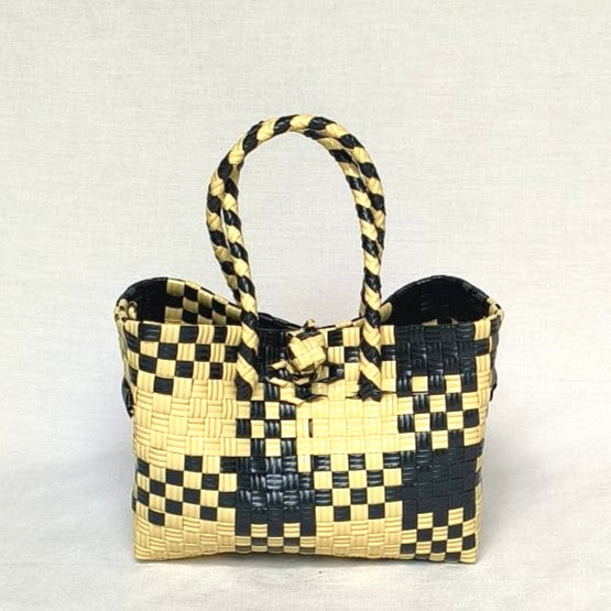 Gingham Mocha Turtle Tote - from the Pastel Collection