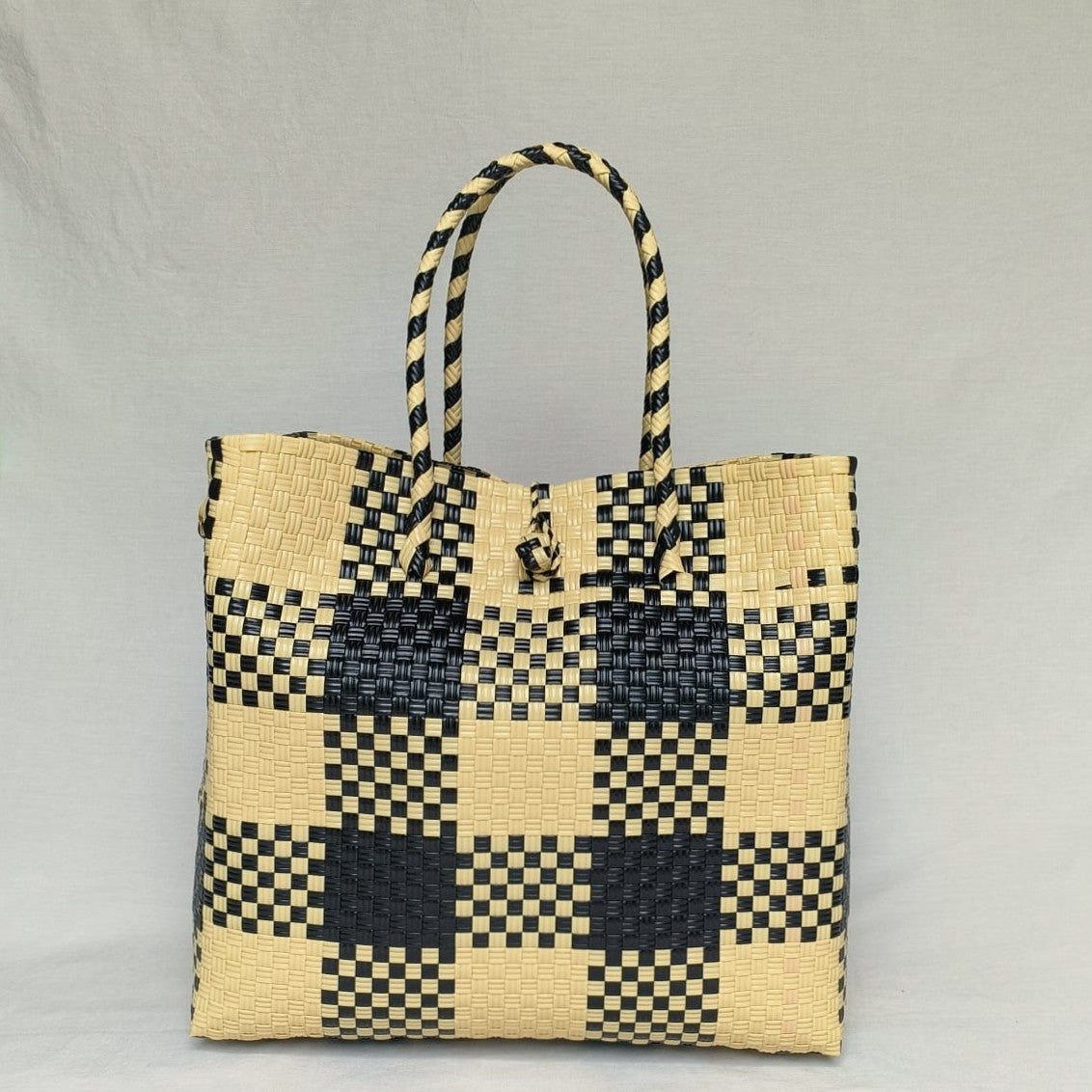 Gingham Mocha Turtle Tote - from the Pastel Collection