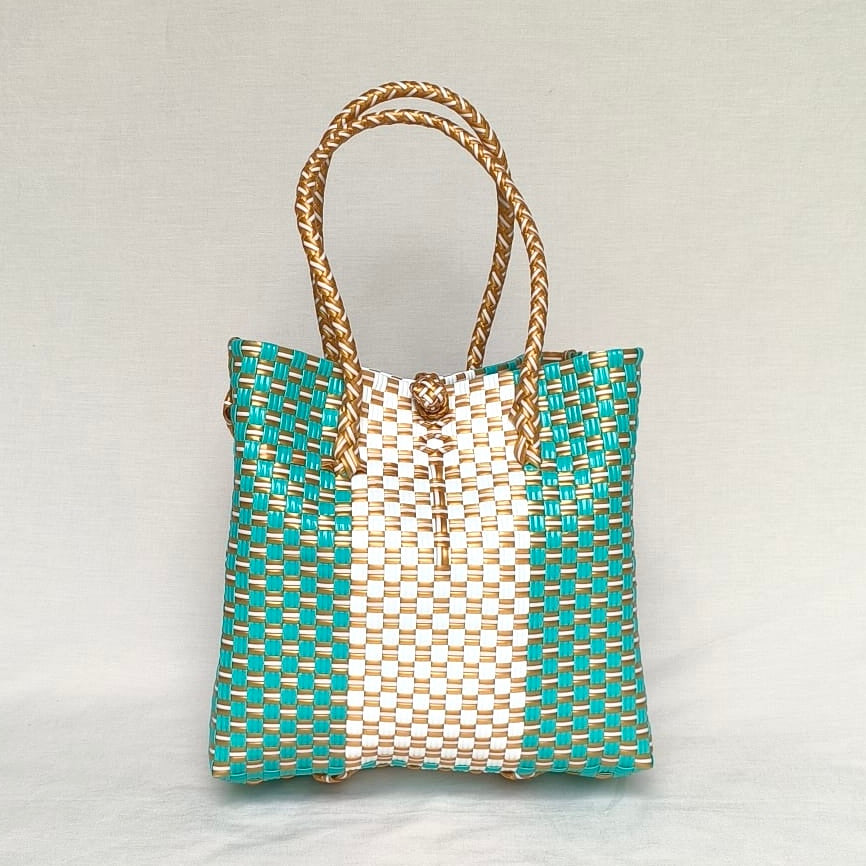 Laguna Tote – Tourquoise Green Recycled Turtle Tote from Pastel Collection