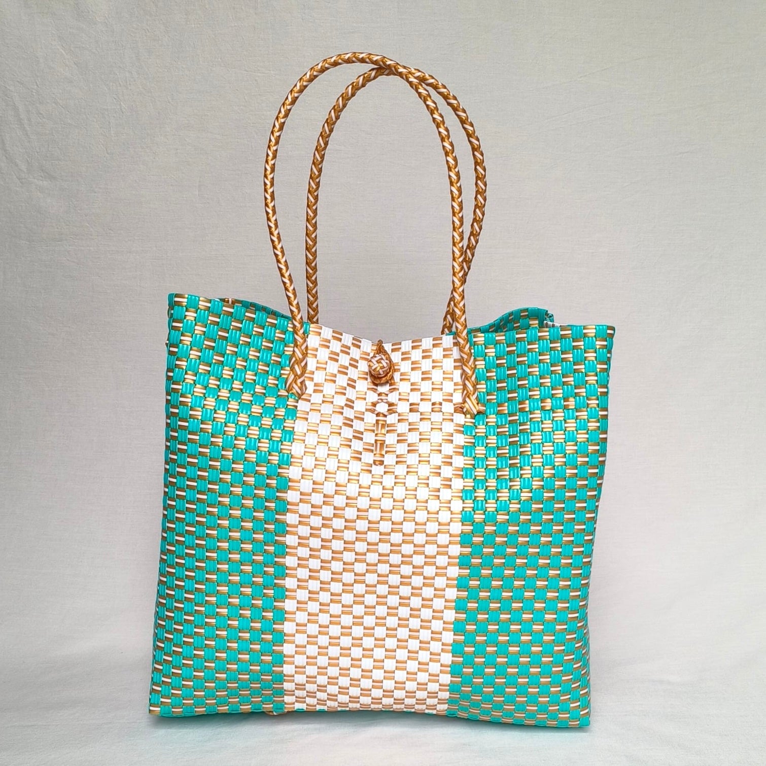 Laguna Tote – Tourquoise Green Recycled Turtle Tote from Pastel Collection