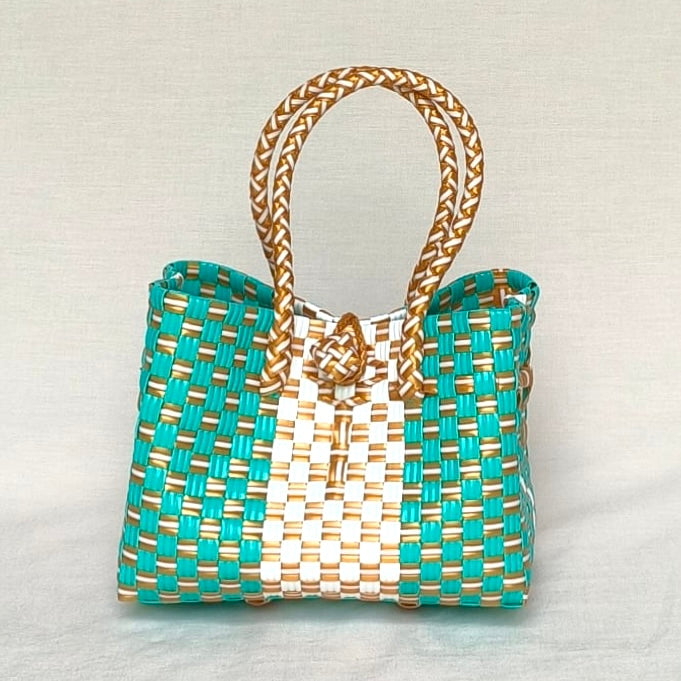 Laguna Tote – Tourquoise Green Recycled Turtle Tote from Pastel Collection
