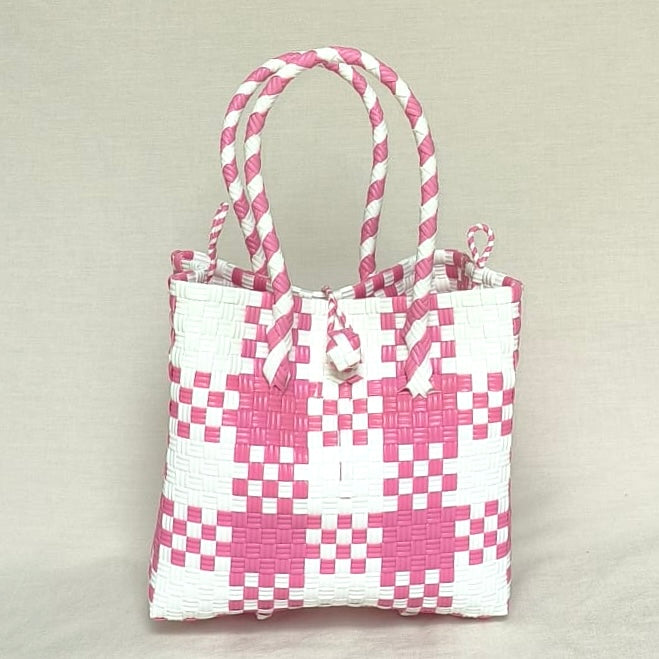 Gingham Pink Blush Tote – Recycled Turtle Tote from Pastel Collection