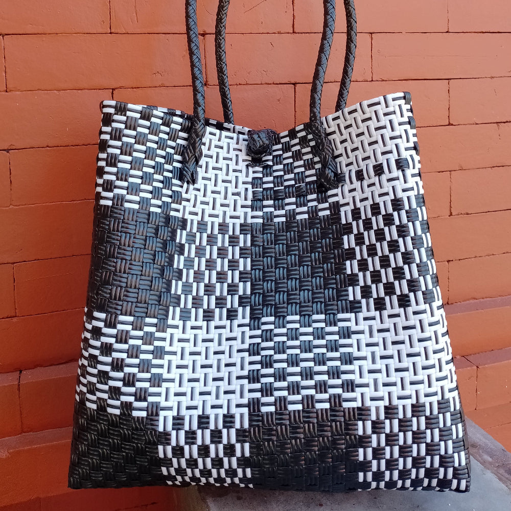 Noir Mosaic Tote Bag — Recycled Bag from CHIC Collection