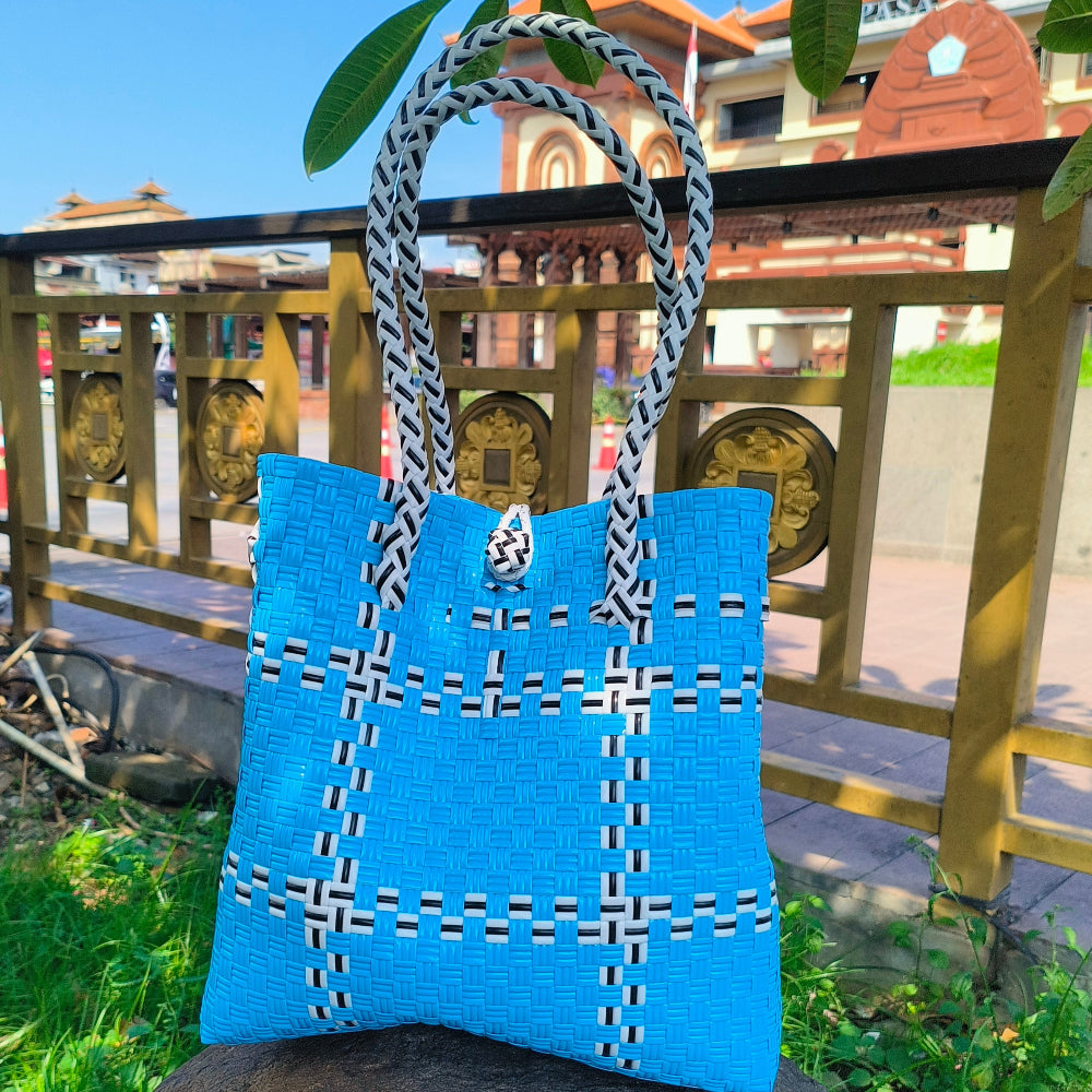 Tik Tak Blue Tote - From the Oceania Collection