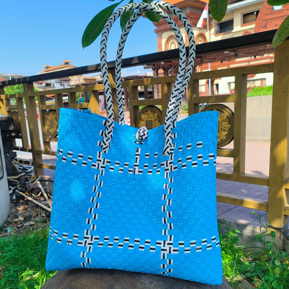 Tik Tak Blue Tote - From the Oceania Collection