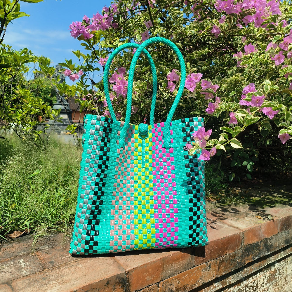 Teal Zeal Tote Bag — Recycled Bag from OCEANIA Collection