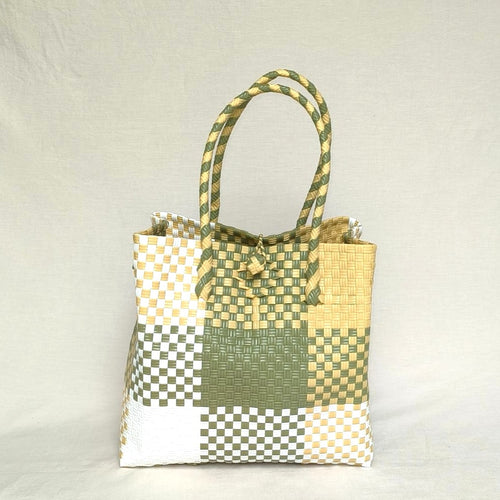 Autumn Tote – Muted Poplar Yellow & Moss | Turtle Totes Pastel Collection