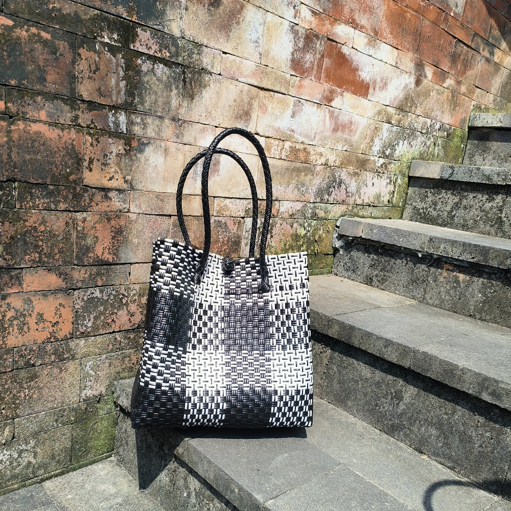 Noir Mosaic Tote Bag — Recycled Bag from CHIC Collection