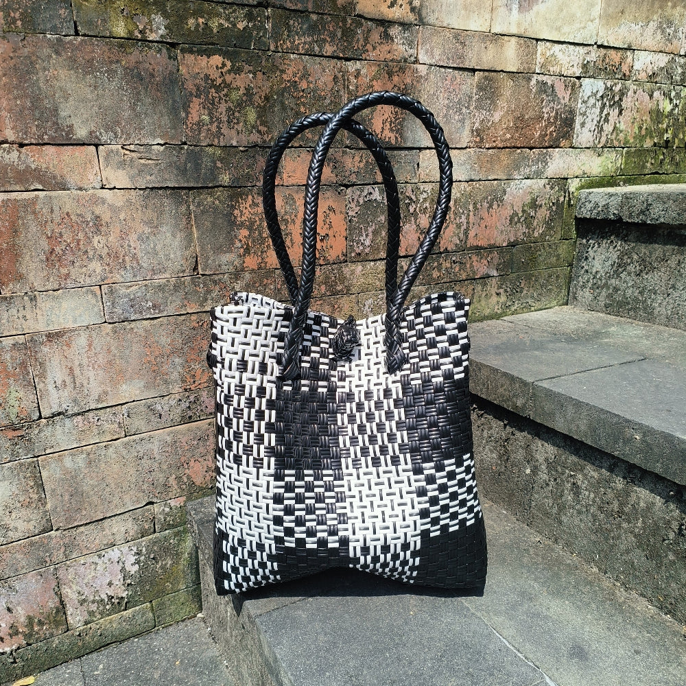 Noir Mosaic Tote Bag — Recycled Bag from CHIC Collection