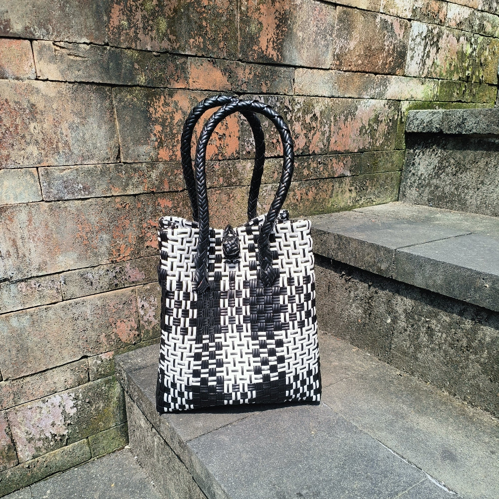 Noir Mosaic Tote Bag — Recycled Bag from CHIC Collection