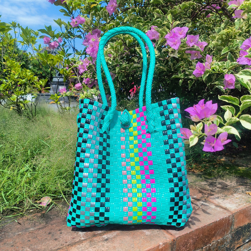 Teal Zeal Tote Bag — Recycled Bag from OCEANIA Collection