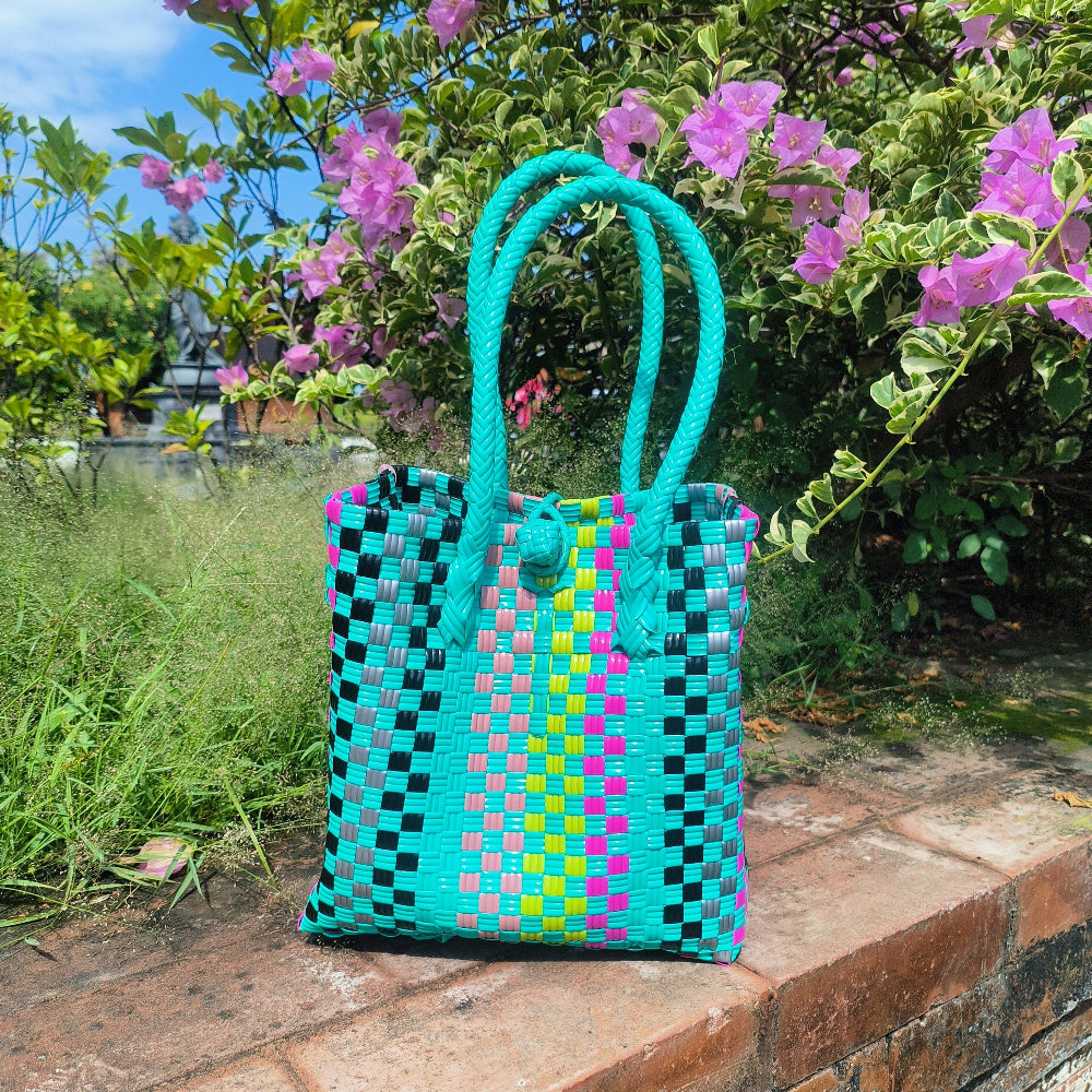 Teal Zeal Tote Bag — Recycled Bag from OCEANIA Collection