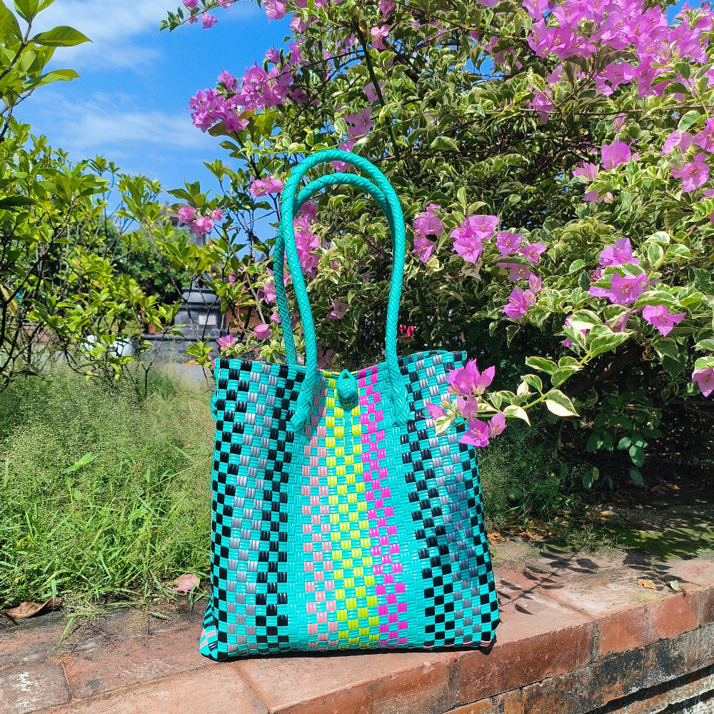Teal Zeal Tote Bag — Recycled Bag from OCEANIA Collection